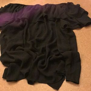 Black off the shoulder shirt